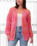 Modèle de crochet - Gilet ELOISE (PDF) - Cadeau crocheté fait main pour femme - Pull 3 panneaux - Pull granny facile - Tailles XS à 3XL